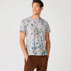 MONROW Kaleidoscope Tie Dye Relaxed Crew VINTAGEBLACK Best